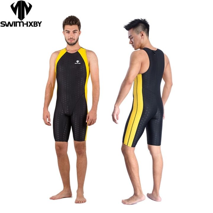 HXBY Swimwear Men One Piece Swimsuit Competition Racing Swimwuit ...