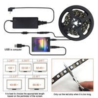 DIY PC Dream Screen USB LED Strip HD Computer Monitor Backlight Addressable LED Strip Full Set E7