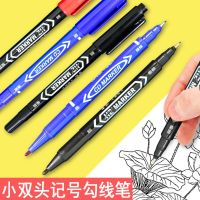 9ชิ้นสองหัวปากกาวาดเส้นศิลปะปากกาทำเครื่องหมายน้ำที่ทำจากสีน้ำมันปากกาทำเครื่องหมายหมายเหตุ