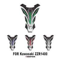 สติ๊กเกอร์ปกป้องแผ่นรองถังน้ำมันรูปกระดูกปลาแบบ3D สำหรับ Kawasaki Zzr1400 Zzr 1400สำหรับรถจักรยานยนต์