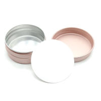 50 pcs 10g 15g 30g Aluminum Cream Jar Pot Nail Art Makeup Lip Gloss Empty Cosmetic Metal Tins Containers Rose Gold