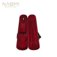 NAOMI สีแดงไวโอลิน Case18 14 12 34ขนาด Professional สามเหลี่ยมรูปร่างไวโอลิน Hard Case สีแดงภายในไวโอลินอุปกรณ์เสริม