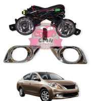 ไฟตัดหมอก สปอร์ตไลท์ NISSAN ALMERA อัลเมร่า 2011 2012 2013 หน้ากากดำ หน้ากากโครเมี่ยม