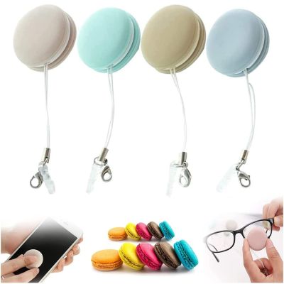 Round Cleaning with Dust Plug Pendant Cleaner for iPad Phones Glasses