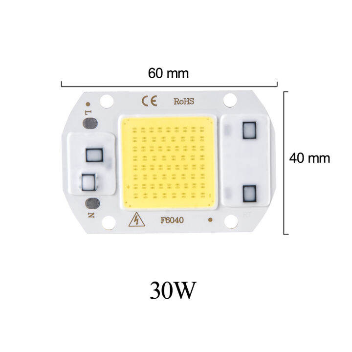 COB LED Chip Lamp 10W 20W 30W 50W 110V 220V Smart IC High Power LED ...