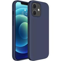 ✸♙ For iPhone 13 Pro Max Mini Liquid Silicone Case Full Covered Gel Rubber Ultra Thin Case With Soft Microfiber Cloth LiningCushion