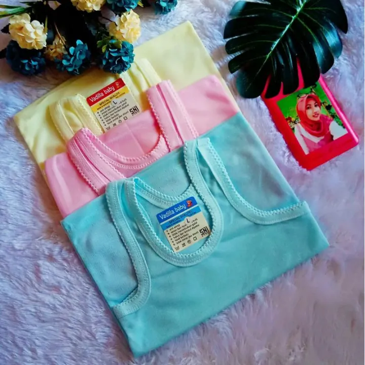 12 pcs singet anak kiki gemilang kaos dalam polos bahan lembut dingin