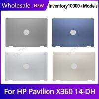 X360ของแท้สำหรับ HP พาวิลเลียนบานพับฝาปิดโน้ตบุคฝาหลังหน้าจอ LCD สำหรับแล็ปท็อป14-DH ที่วางฝ่ามือเคสด้านล่าง