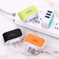 GKFFU ที่โทรศัพท์มือถือปลั๊ก3พอร์ต USB ผนัง3.ที่ชาร์จไฟที่ชาร์จแบตเตอรี่โทรศัพท์1A อะแดปเตอร์ชาร์จในรถยนต์ที่ชาร์จ USB