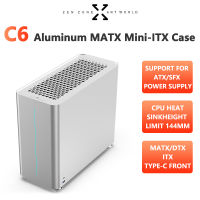 ZZAW เคส C6 MATX อะลูมิเนียมล้วน ITX แชสซีส์รองรับอินเตอร์เฟซ Type-C 280เกมระบายความร้อนด้วยน้ำเคสคอมพิวเตอร์เดสก์ท็อป DIY