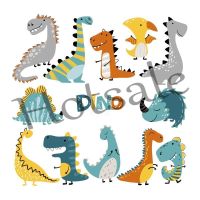 【hot sale】 ✿ B15 Small Dino Set Animal Patches Clothes Iron On Stickers Heat Transfer Diy Accessory Fashion Patches For Children T-Shirt Hoodies