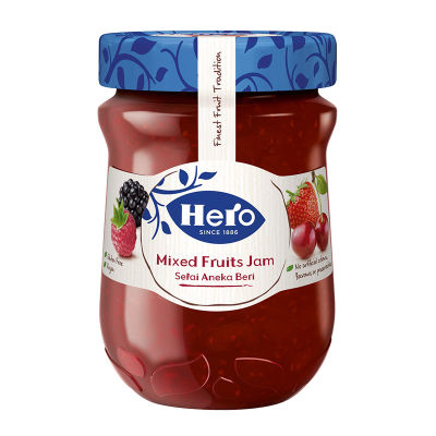 สินค้ามาใหม่! ฮีโร่ แยมผลไม้รวม 340 กรัม Hero Mixed Fruits Jam 340g ล็อตใหม่มาล่าสุด สินค้าสด มีเก็บเงินปลายทาง