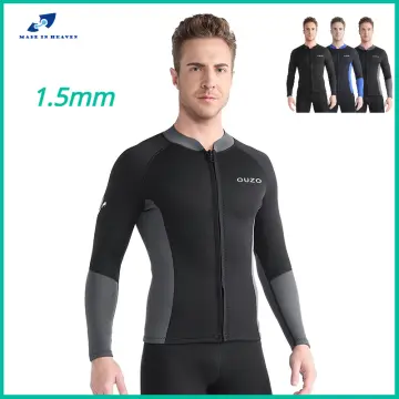 OUZO 1.5MM Neoprene Wetsuit Men One-Piece Suits Keep Warm Surf Scuba Diving  Suit Fishing Spearfishing Kitesurf WetSuit