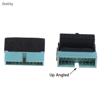 Dolity 1PC 20pin USB 3.0 MALE TO FEMALE EXTENSION ADAPTER ขึ้นลง angled 90องศา