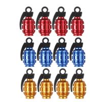 4 pcs car wheel valve caps color tire caps grenade design Tire decoration caps Motocycle MTB Bicycle valve covers