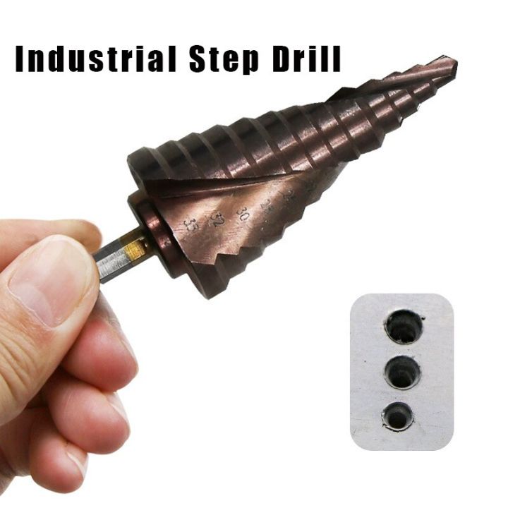 industrial-co-m35-cobalt-hss-step-drill-bit-high-speed-steel-cone-hex-shank-metal-drill-bits-tool-set-hole-cutter-for-stainles-drills-drivers