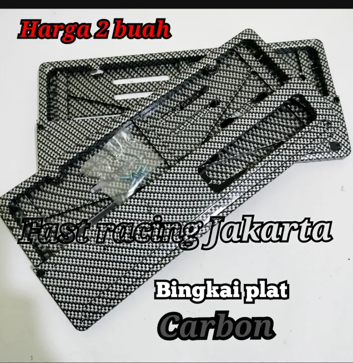 Cover Dudukan Plat Nomor Motor Carbon Bingkai Plat Karbon Motor