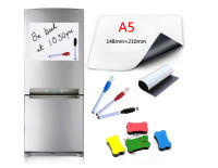 A5 Size Magnetic Whiteboard Fridge Magnets Marker Home Kitchen Message Boards Writing Sticker Magnets 1 Eraser 3 Pen