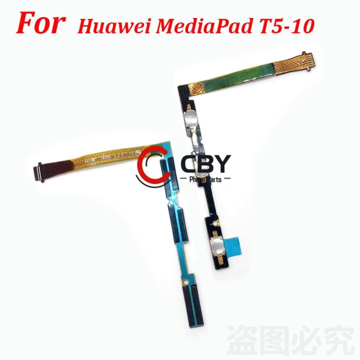 สำหรับ Huawei MediaPad T5-10 AGS2-ปุ่มเปิดปิด L09ที่ปรับเสียงขึ้นลงสายเคเบิลงอได้กุญแจปุ่มด้านข้าง