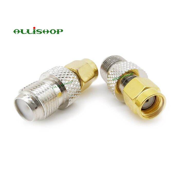 rp-sma-plug-to-f-jack-straight-coaxial-connector-rf-sma-f-adapter-allishop-50ohm-rp-sma-male-to-f-type-female-rf-adapter-electrical-connectors