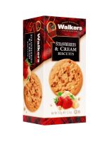 Walkers Strawberry &amp; Cream Biscuit วอล์คเกอร์ส สตอเบอร์รี่ แอนด์ ครีม บิสกิต 150g.