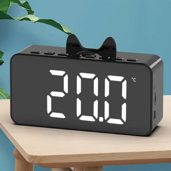 Alarm Clock Bluetooth Radio Desk Clock LCD Display Music Playing