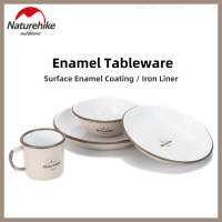 Naturehike จาน ถ้วย ชาม Naturehike แคมป์ปิ้ง (ราคา/1ชิ้น) อุปกรณ์ตั้งแคมป์ Enamel Tableware NH20SJ030