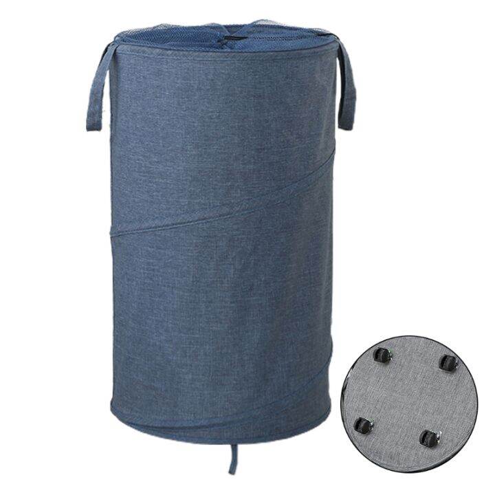 50LB Rolling Laundry Basket on Four Wheels Collapsible Laundry Hamper