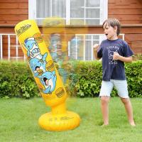 Children Tumbler Punching Bag Children Fitness Exercising Toy Vertical Boxing Pillar Tumbler Fitness Inflatable Sandbag for Boys steadfast