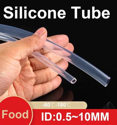 【CW】◑❄¤  1/3/5 Meters Food Grade Transparent Silicone Rubber Hose ID 0.31 2 3 4 5 6 7 8 9 10 mm O.D Nontoxic Tube