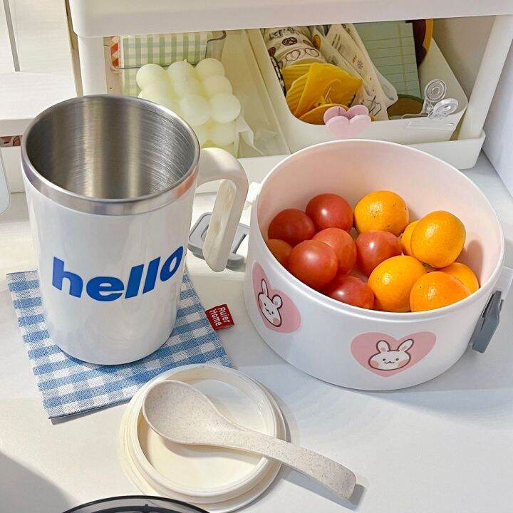 hello-stainless-steel-304-mug-with-insulation-water-cup-student-men-and-women-milk-coffee-juice