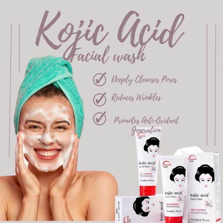 Kojic Acid Face Cleanser Deep Cleansing Anti Acne Deep Cleansing Reduce