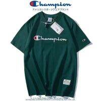 ❅ New champion t-shirt big C loose embroidered pure cotton short-sleeved men and women ins large size half-sleeved summer fashion couple wear