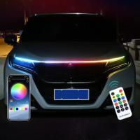 [ANYA Auto Parts] Symphony Led Car Hood Light Strip Through Type ไฟหน้าดัดแปลงอัตโนมัติ Cuttable โคมไฟตกแต่งรถยนต์ไฟวิ่งกลางวัน