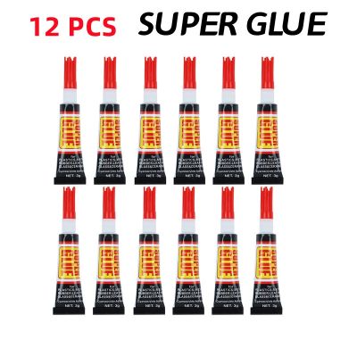 【CW】 3/6/12pcs Super Glue Wood Rubber Metal Glass Cyanoacrylate Adhesive Stationery Store 502 Instant Leather