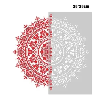 12 x 12 Inch Large Size Reusable PET Stencil Mandala Stencil Cut