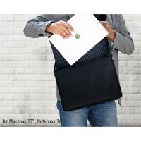 KSW กระเป๋าโน๊ตบุ๊ค กระเป๋าสะพายข้าง Messenger / Laptop Smart Satchel Super Black Color หนังแท้สีดำ กระเป๋าคอมพิวเตอร์  กระเป๋าเป้ Notebook