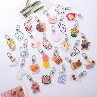 Korean Instagram Cartoon Acrylic Key Chain Pendant Transparent Bear Rabbit AirPods Bag Pendant Jewelry Custom