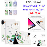 พิมพ์ลายน่ารักสำหรับ Huawei แผ่นเกียรติยศ X8 Pro 11.5 2023เอลฟ์-W09ลายฝาพับหนังที่ตั้ง PU กันเหงื่อเคสระบายความร้อนเคสสำหรับหัวเหว่ย Huawei แผ่นเกียรติยศ X9 X 9 11.5 2023