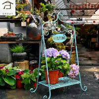 【จัดส่งภายใน 24 ชม】▶️สวนเหล็กสไตล์ยุโรป ยินดีต้อนรับสู่ Brand Old Floor Garden Terrace Landscape Arrangement Flower Stand Retro Iron Art indoor/Outdoor Iron Art Clematis ปีนดอกไม้วินเทจ