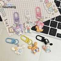 HOUMENG แมว KT พวงกุญแจไอศครีมคุโรมิ PomPom Purin Pachacco จี้ Cinnamoroll ตลกๆ ห่วงยางว่ายน้ำ พวงกุญแจมายเมโลดี้ ตกแต่งกระเป๋าเป้สะพายหลัง