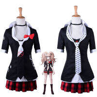 อะนิเมะ D Anganronpa คอสเพลย์ Junko Enoshima Emboitement Inushio Kimuchi มีความสุข Havoc D Angan Ronpa เครื่องแต่งกายคอสเพลย์