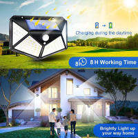 100 LED - 3 โหมด Solar motion sensor light ไฟติดผนังโซล่าเซลล์พลังงานแสงอาทิตย์ สุดคุ้ม ไฟนอกอาคาร ไฟกึ่งภายนอก โคมไฟภายนอกอาคาร ไฟโซล่าเซลรั้ว