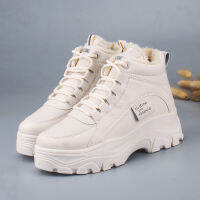 2021Womens casual sneakers; winter sneakers with plush fur; warm womens shoes; womens shoes with lacing; womens shoes on