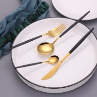 【CW】 Gold Tableware Set - 4pcs Dinnerware 304 Aliexpress