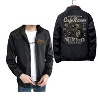 Cafe Racer Motorcycle Retro Vintage design NEW bomber jacket mens racer military jackets Harajuku Windbreaker Streetwear