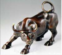 Big Wall Street Bronze Fierce Bull OX Statue 13 cm x / 5.12 inches