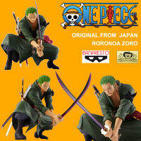 Model โมเดล งานแท้ 100% แมวทอง Banpresto One Piece วันพีซ เต็มพิกัดสลัดจอมลุย วันพีช Scultures Big Colosseum 4 Roronoa Zoro โรโรโนอา โซโร อนิเมะ มังงะ manga