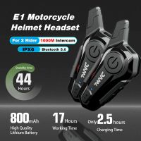 1/2Pcs Bluetooth Motorcycle Helmet Intercom Headset For 2 Rider 1000M Intercomunicador Moto Interphone Wireless Handsfree Call Adhesives Tape