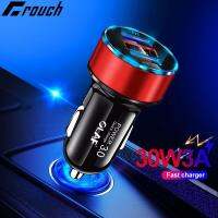 OLAF 30W 5V 3A Dual QC 3.0 Fast USB Car Charger For iPhone X 8 Samsung S10 Xiaomi Quick Charge 3.0 in car LED Digital Display